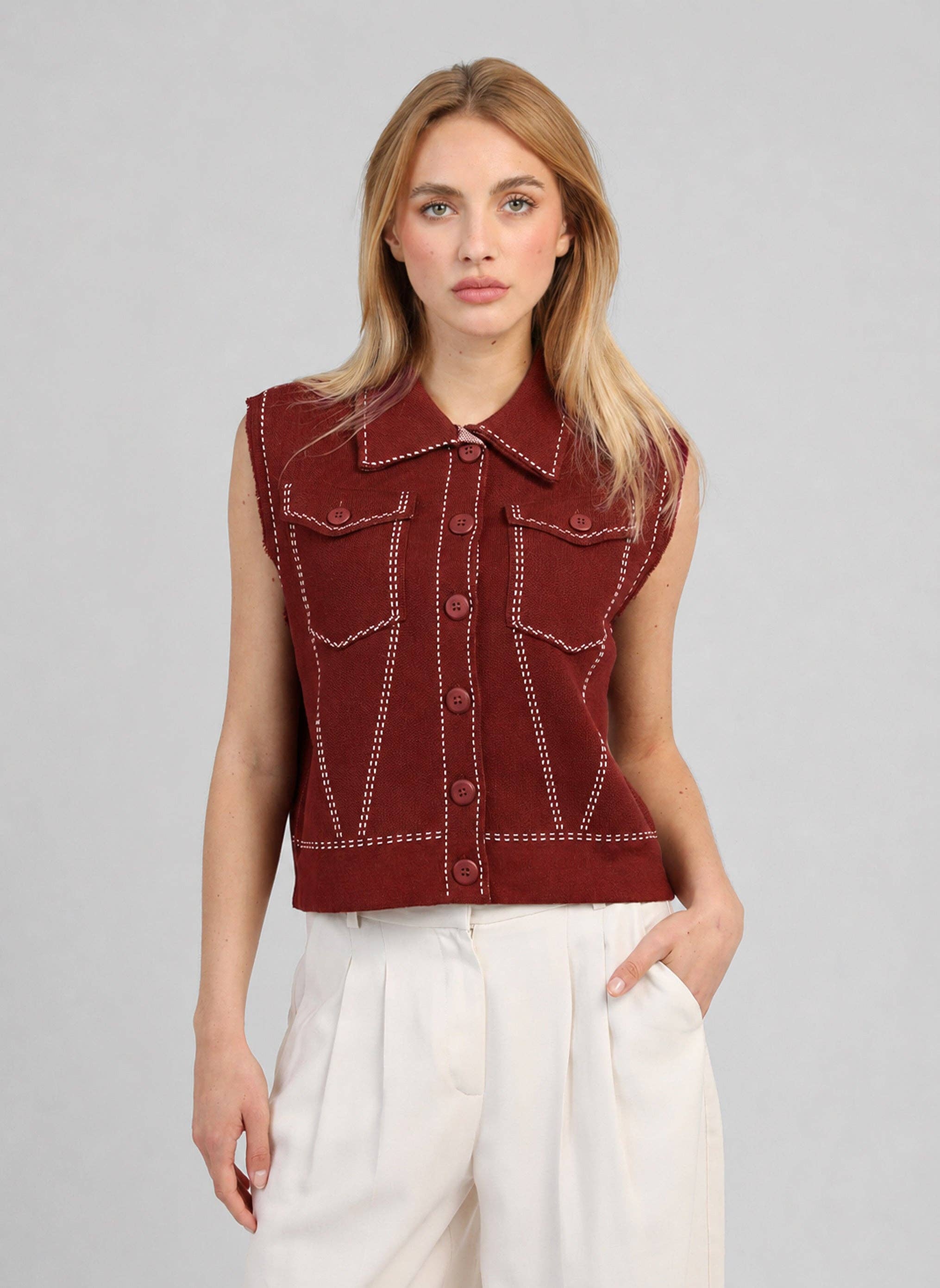 Weste LEWOODY bordeaux: XS/S