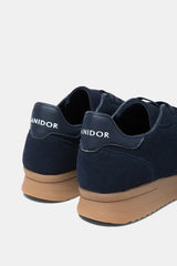 Lanidor Sneakers Dunkelblau | Zweifarbig mit Logo | Sportlich-Elegant