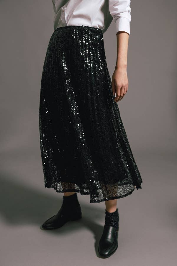 Lanidor - Pailletten-Rock in Schwarz