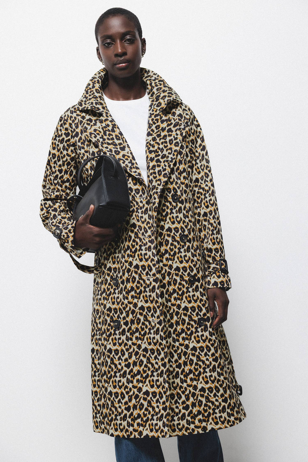 Lanidor Trenchcoat mit Animalprint für Damen
