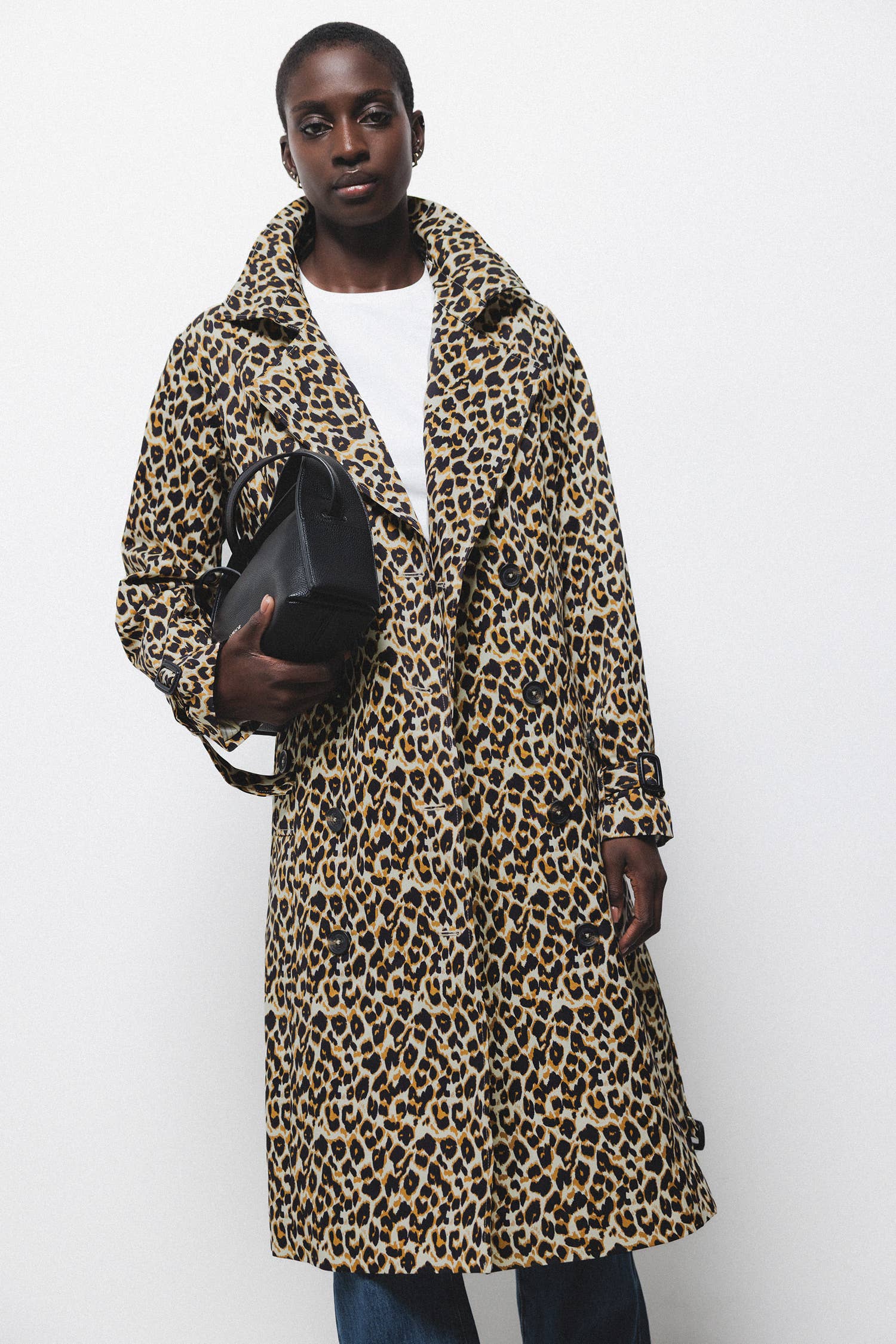 Lanidor Trenchcoat mit Animalprint für Damen