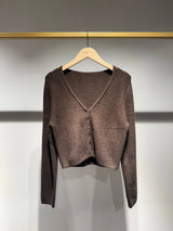 Cardigan "Mila" in Schokobraun - Choklate Paris
