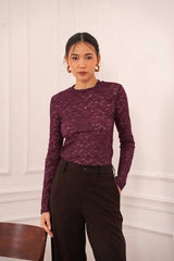 Strukturiertes Top Maeve - CK08199: Choco / 2S-2M-2L