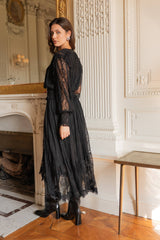 Bluse September V-Ausschnitt - 80966-2: Ecru/Noir / 1S-1M-1 L