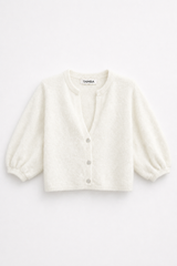 Angora Strickcardigan mit V-Ausschnitt: Anthrazit / Einheitsgröße
