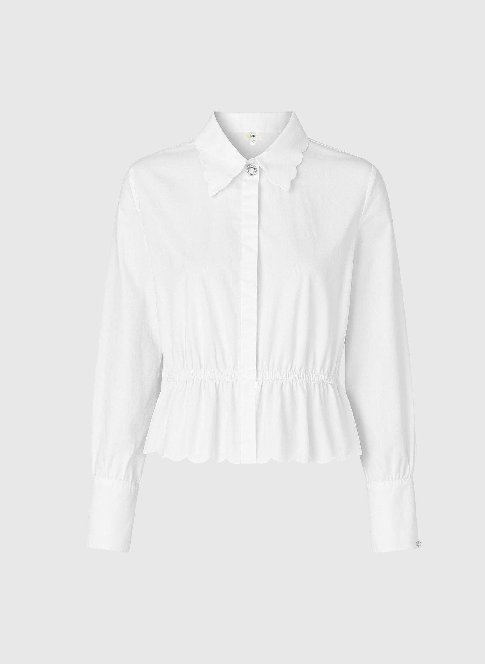 An'ge Paris Bluse "Sanama"  Weiß  - Baumwoll-Popeline