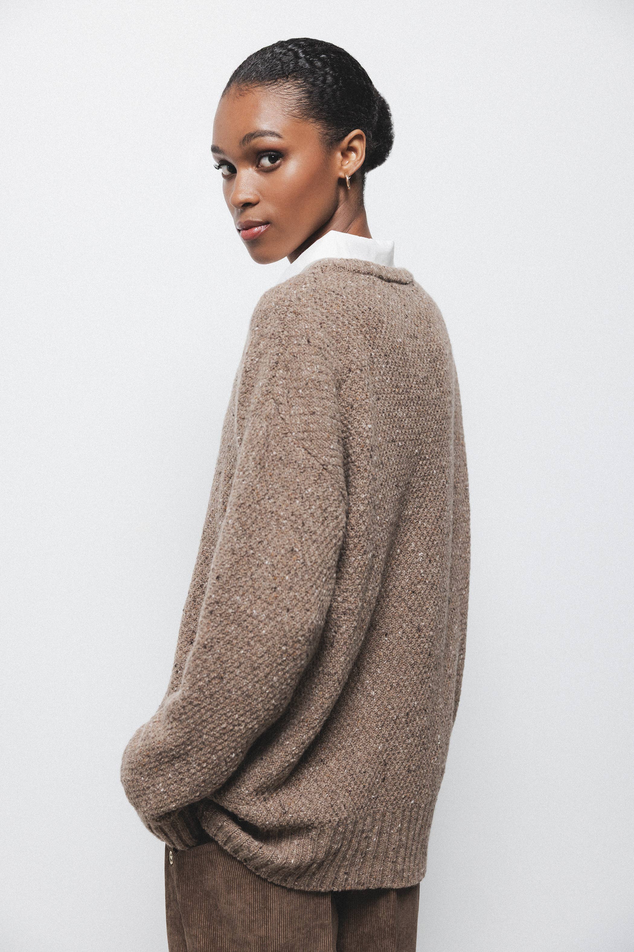 Lanidor Gestrickter Pullover - Taupe