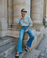 Ana & Lucy Barrel-Jeans LOWEN Mittelblau