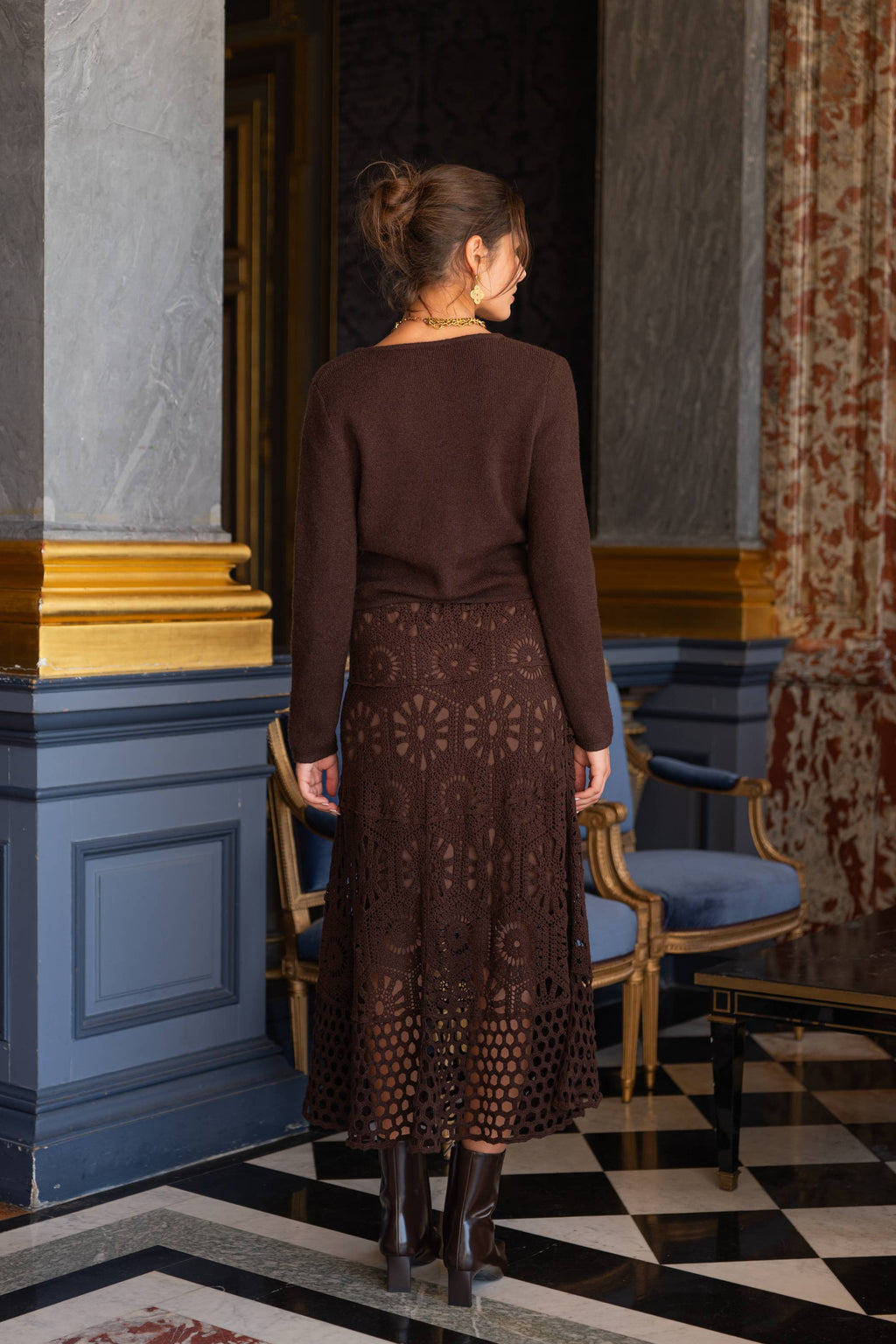 Choklate Paris - Boho Maxirock für den Herbst - Schoko-Braun