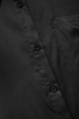 Lanidor - Schwarzes Oversize-Hemd aus 100% Lyocell