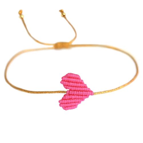 Love Ibiza Armband mit pinkem Herz - Pink