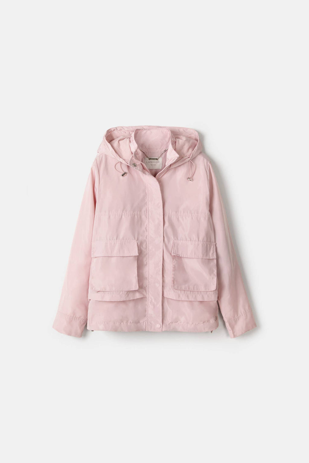 Lanidor Damen-Parka Rosa - Leichte Übergangsjacke mit Kapuze & Taschen