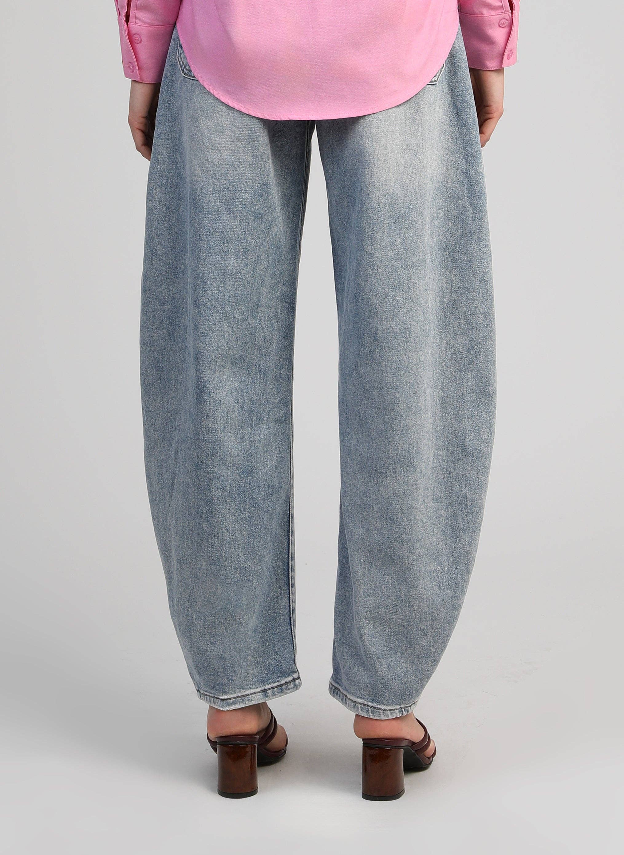 Ange Paris Jeans Prime Ballonschnitt High Waist Hellblau