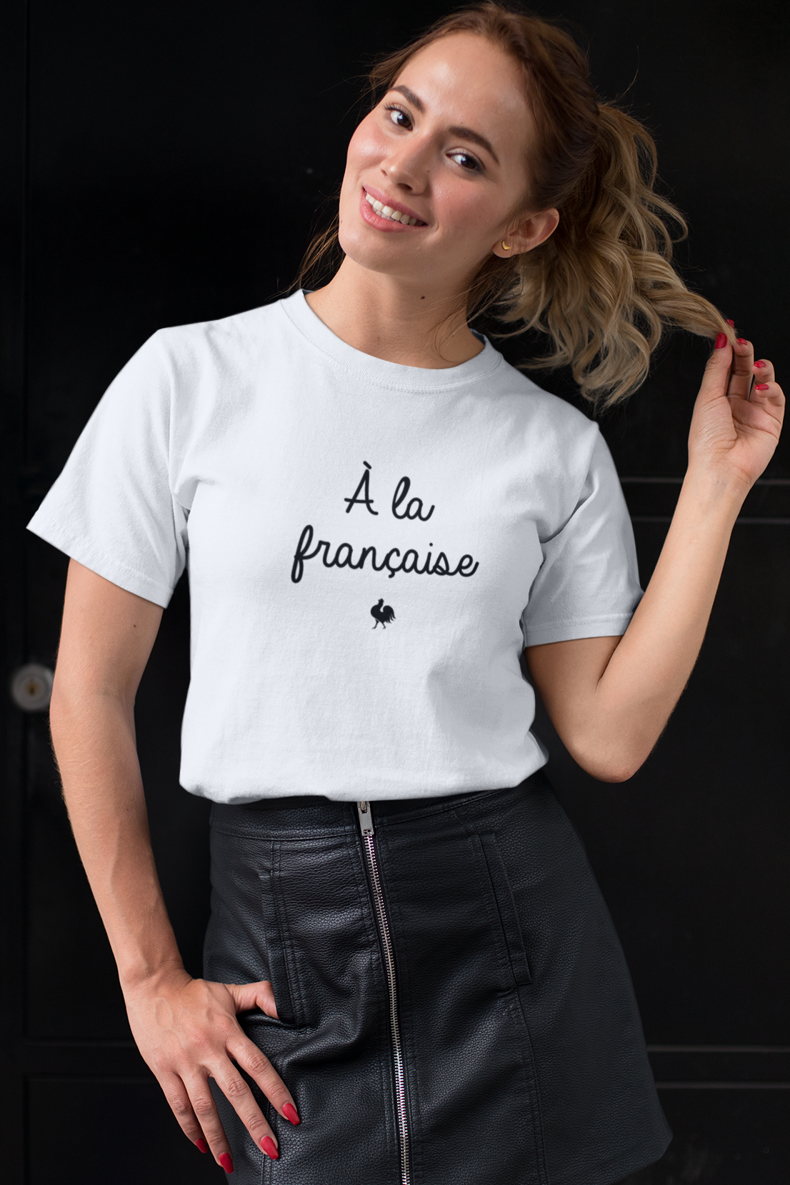 Un Rêve Français T-Shirt „A la française“ aus Bio-Baumwolle Weiß