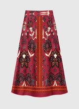 Langer Rock ROBILIANE Tulipa Bordeaux: S