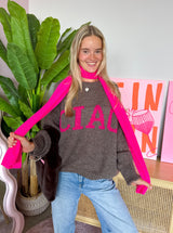 100% Kaschmir-Schal Classic Uni - Neonpink