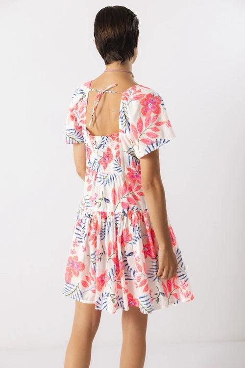 Lanidor Sommerkleid "Tropical Vibes" - Floraler Print aus 100% Baumwolleu