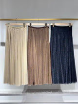 Rock Ambre aus metallisiertem Tüll, Slim-Fit - CK08202-5: Choco / 2S/M-2ML