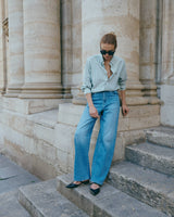 Ana & Lucy Barrel-Jeans LOWEN Mittelblau