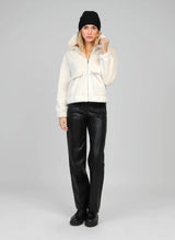 An'ge Paris Jacke Candice - Kunstfelljacke in Vanille - Kurze Jacke