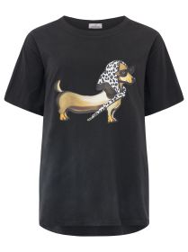 NEU! Zwillingsherz Statement-Shirt "Dackel Deluxe" Schwarz