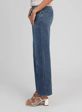 Ang'e Paris Jeans Pika Blau Straight-Flaire Denim