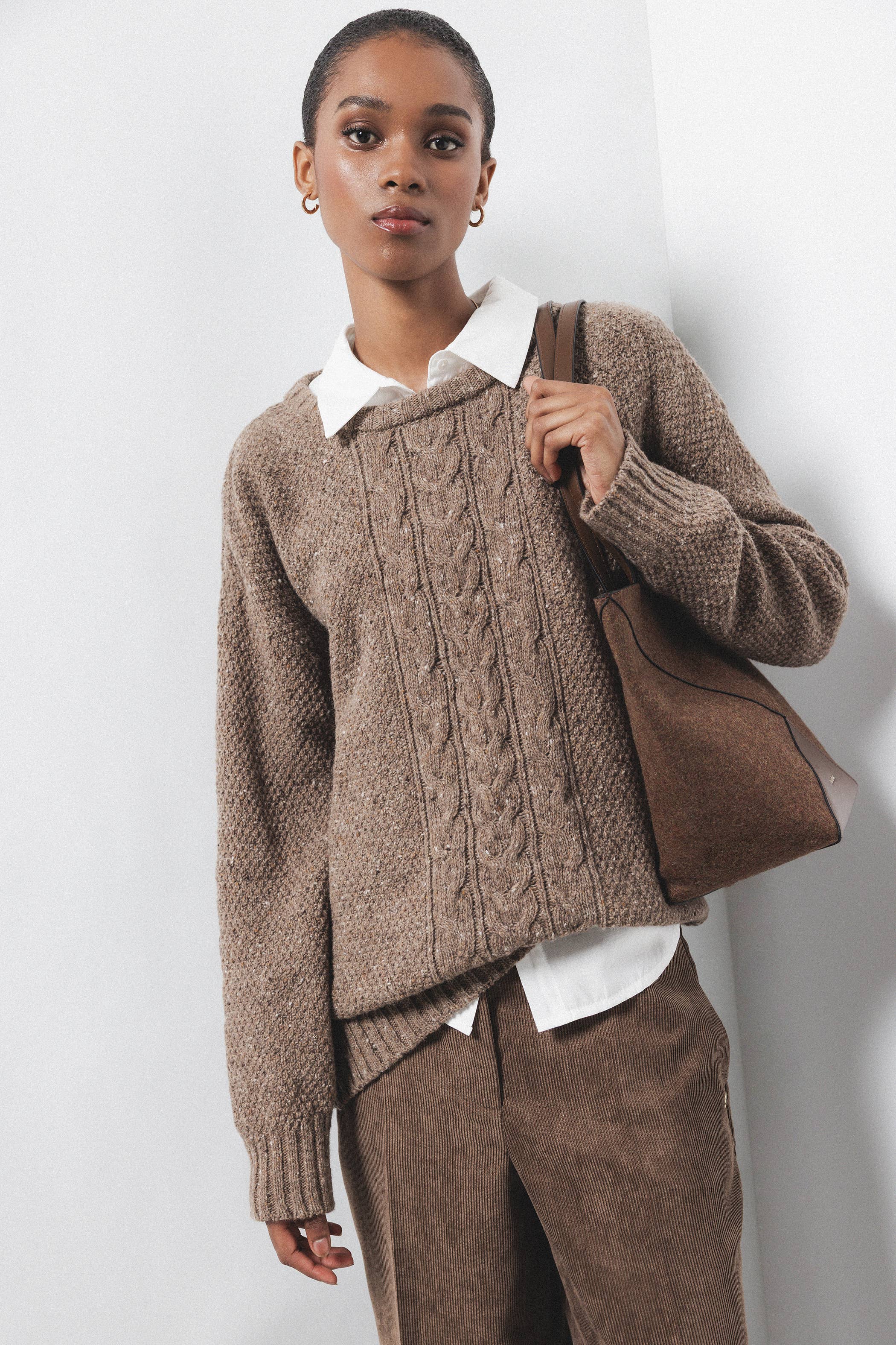 Lanidor Gestrickter Pullover - Taupe