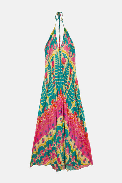 Piti Cuiti Jumpsuit "Ipanema" Rückenfreier Boho-Jumpsuit mit buntem Mustermix