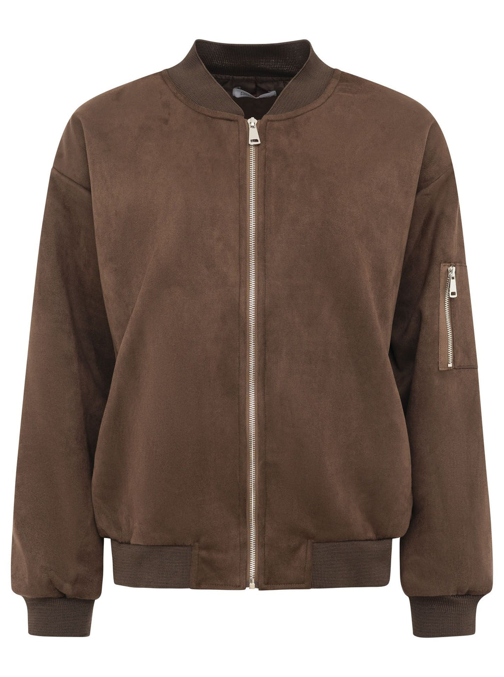 Zwillingsherz Blouson "Velours" in Braun - lässige Oversize-Jacke aus weichem Velours