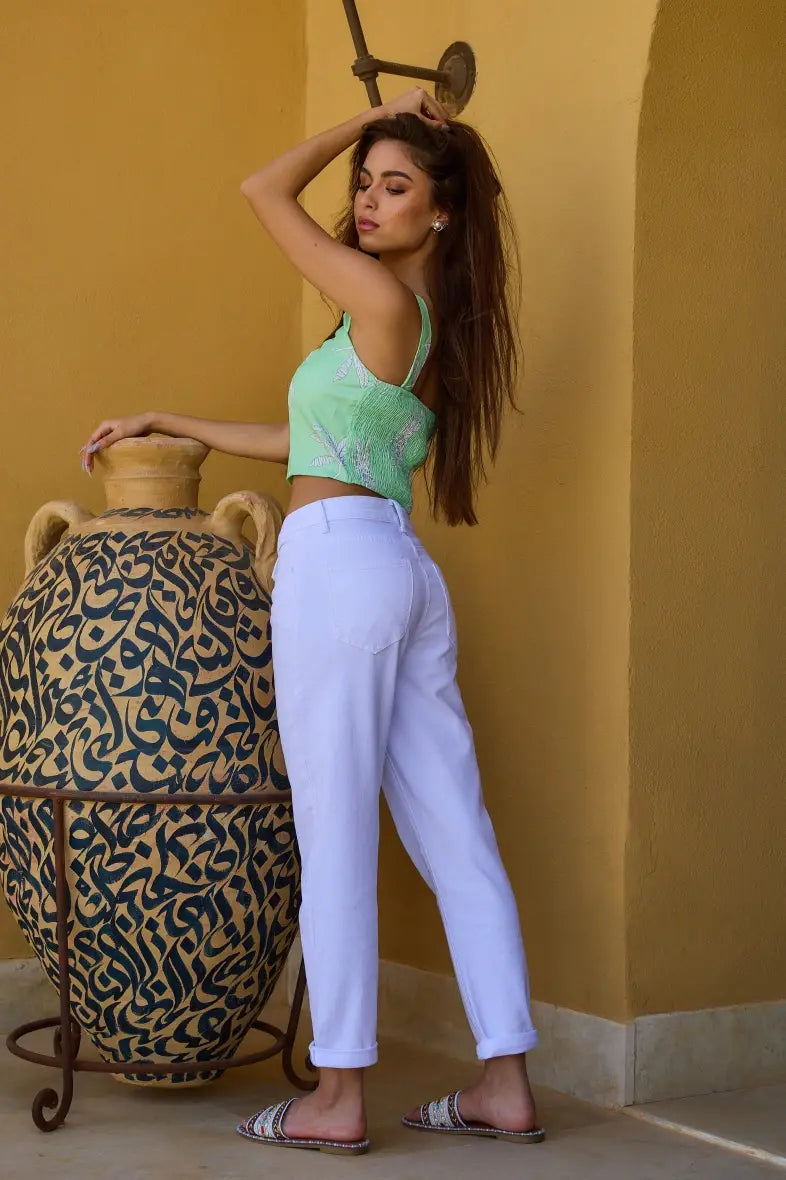 Ana & Lucy MOM FIT-Jeans Julia High Waist - Weiß