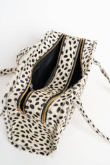 Piti Cuiti - Sintra Shopper-Tasche Dalmatiner-Print - Weiß-Schwarz - Leder mit Felltextur