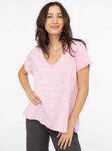 Zwillingsherz Shirt Tail - Positive Mind- 100% Baumwolle - Rosa