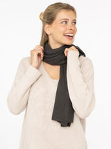 100% Kaschmir-Schal Classic Uni - dunkles Khaki-Grün