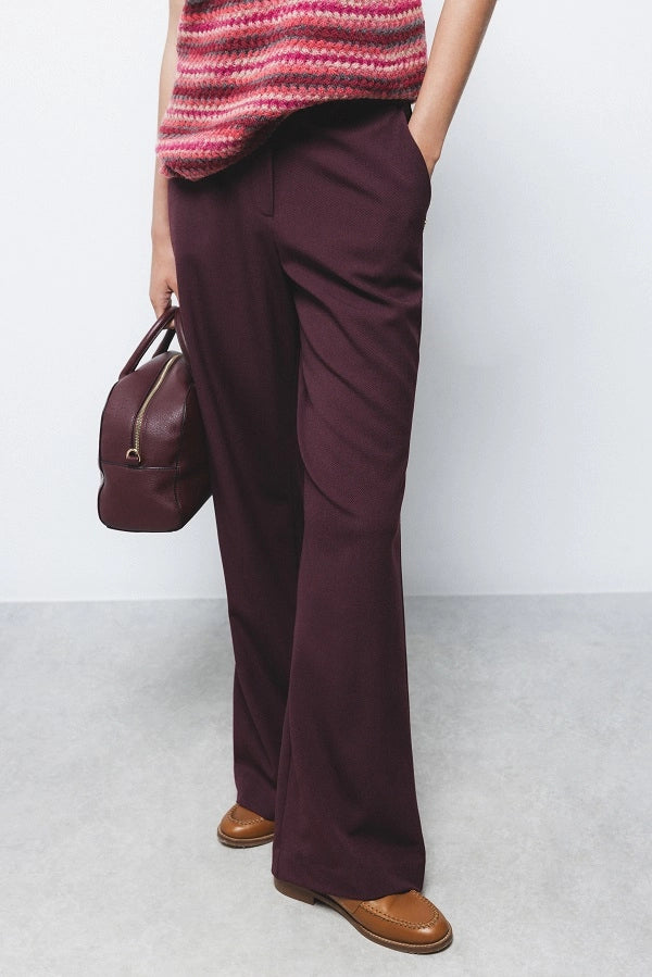 Lanidor - Weit geschnittene Hose in Bordeaux