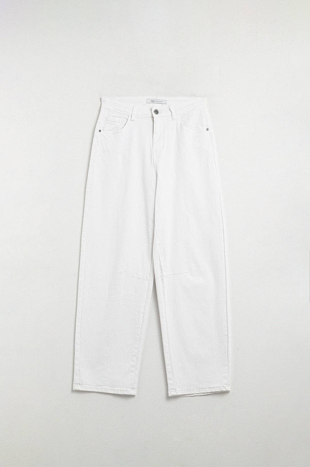 Q2 Bequeme Stretch-Jeans in Weiß