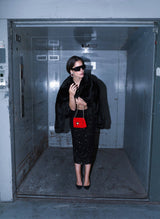 An´ge Paris - Jacke "Candice" aus Kunstfell in Schwarz