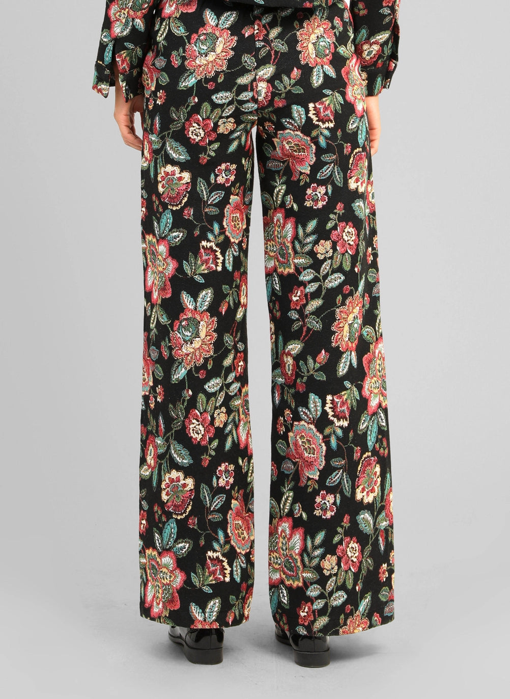 An'ge Paris Hose PALINO Schwarz Jacquard Flare