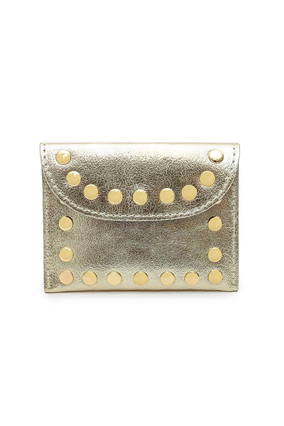 Kleine Lederwaren Tasche LEINA METAL - Silber