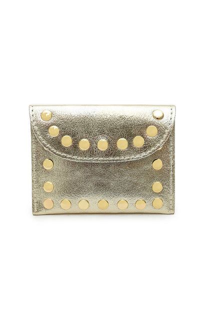 Kleine Lederwaren Tasche LEINA METAL - Silber