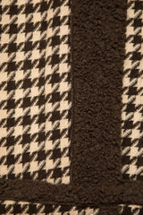 Lanidor - Winter-Jacke - Hahnentritt mit Teddyfell in Beige & Braun