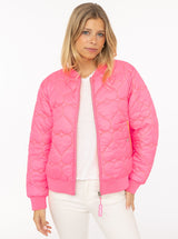 Zwillingsherz - Bomberjacke "Be Happy" in Pink