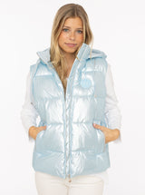 Zwillingsherz - Steppweste kurz in Hellblau - Leicht & Warm