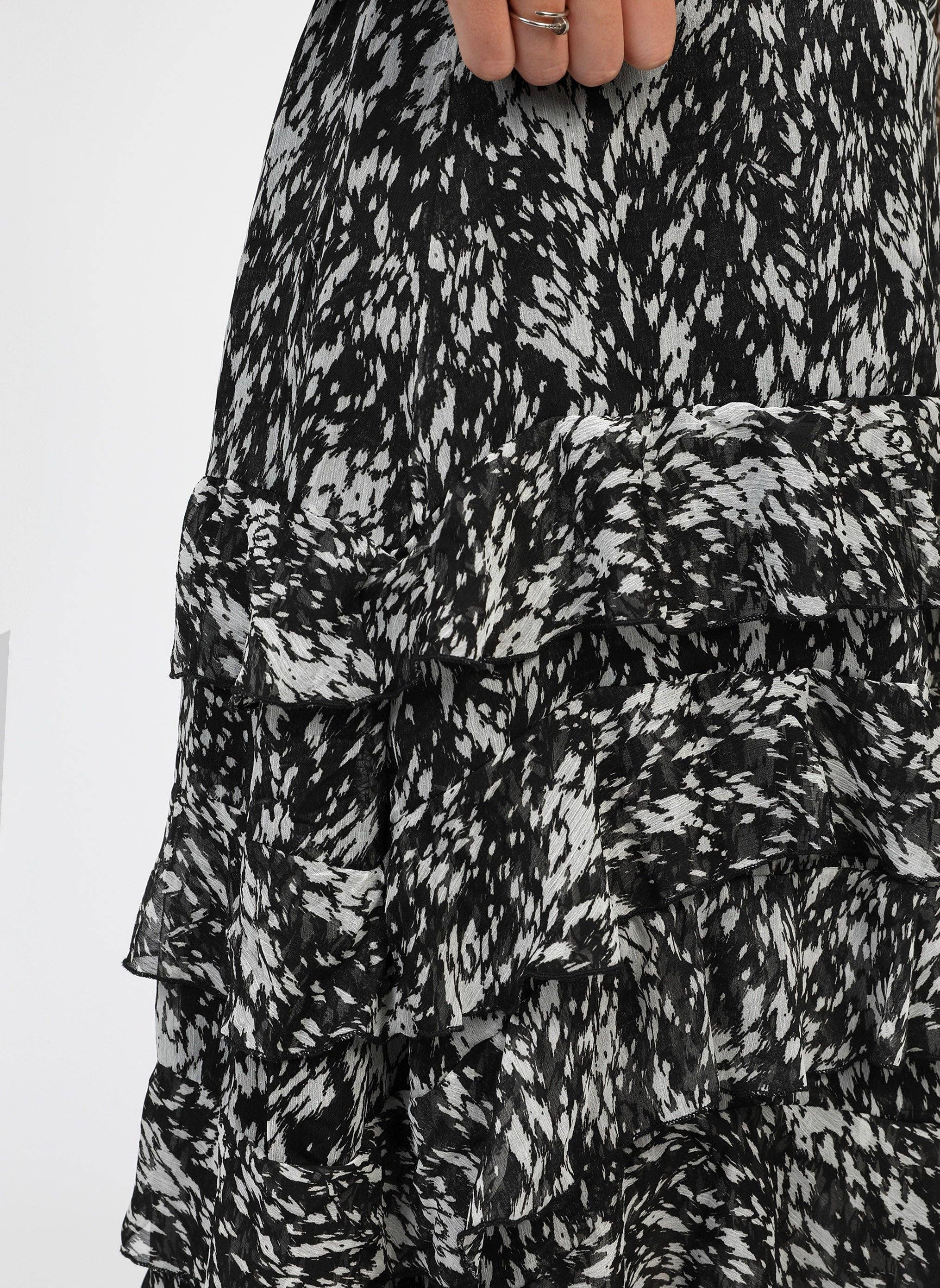 An'ge Paris Rock Rashley - Langer Rock mit Print in Schwarz - Romantischer Stil