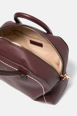 Lanidor - Handtasche in Braun mit Kontrastnähten