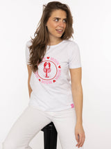 Zwillingsherz T-Shirt Moin Love Weiß Baumwolle Elastan