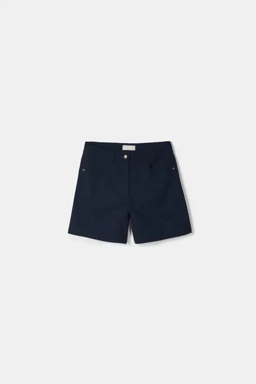 Lanidor Shorts - Colored Denim in Navy - Baumwolle & Elastan