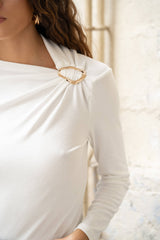 Top aus feinem Mesh H240A: Taupe / 3 S/M 3 M/L