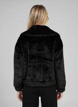 An´ge Paris - Jacke "Candice" aus Kunstfell in Schwarz