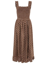 Zwillingsherz Kleid Classic Dots - Braun - Ärmelloses Kleid