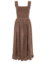 Zwillingsherz Kleid Classic Dots - Braun - Ärmelloses Kleid